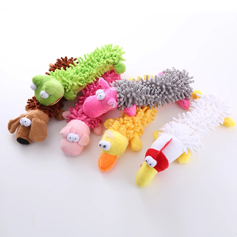 Squeaky Plush Dog Toy With Teething Sound For Daily Fun