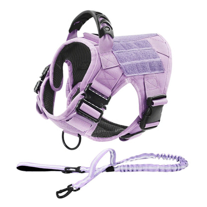 Military Camouflage Dog Harness With Adjustable Leash