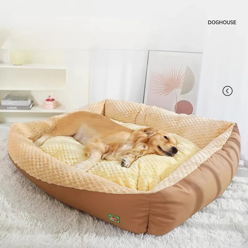 NONECN Comfortable Rectangular Dog Bed Removable Machine Washable Cover