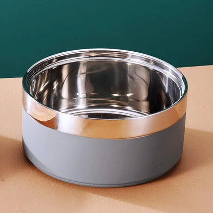 Dog Food Bowl Stainless Steel Dog Bowl Double-layer Water Bowls for Dogs Feeding Non-slip Cat Drinking Bowls Feeder Pet Supplies