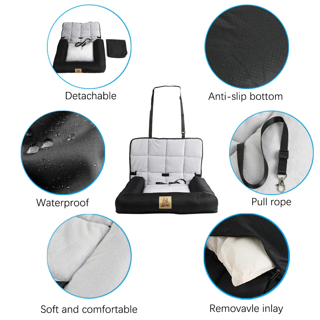 BINGOPAW Waterproof Pet Car Seat Pad With Safety Belt