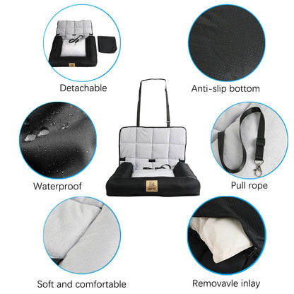 BINGOPAW Waterproof Pet Car Seat Pad With Safety Belt