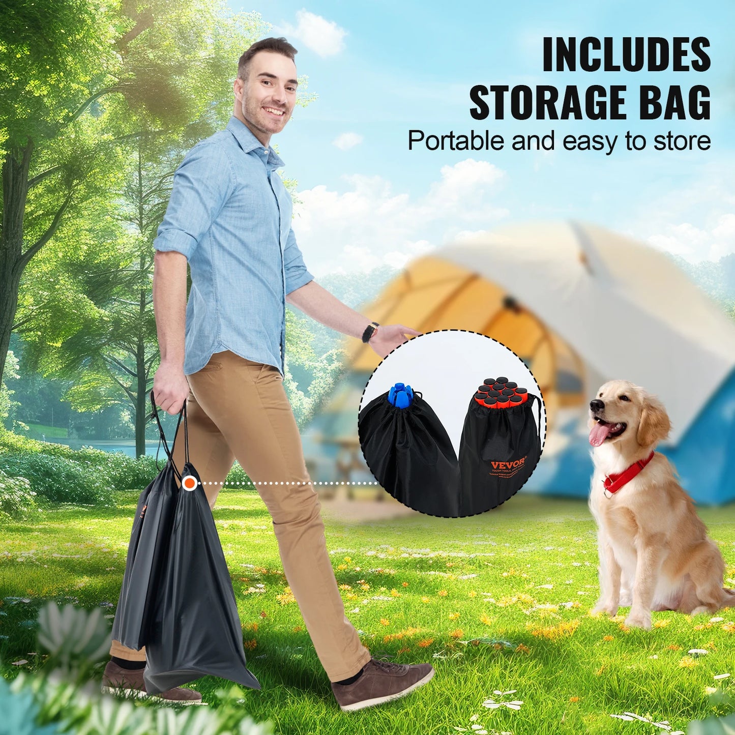 SucceBuy Dog Agility Hurdle Cone Set Agility Training Equipment Height Adjustable Crossbar Puppy Obstacle Course Jump Starter
