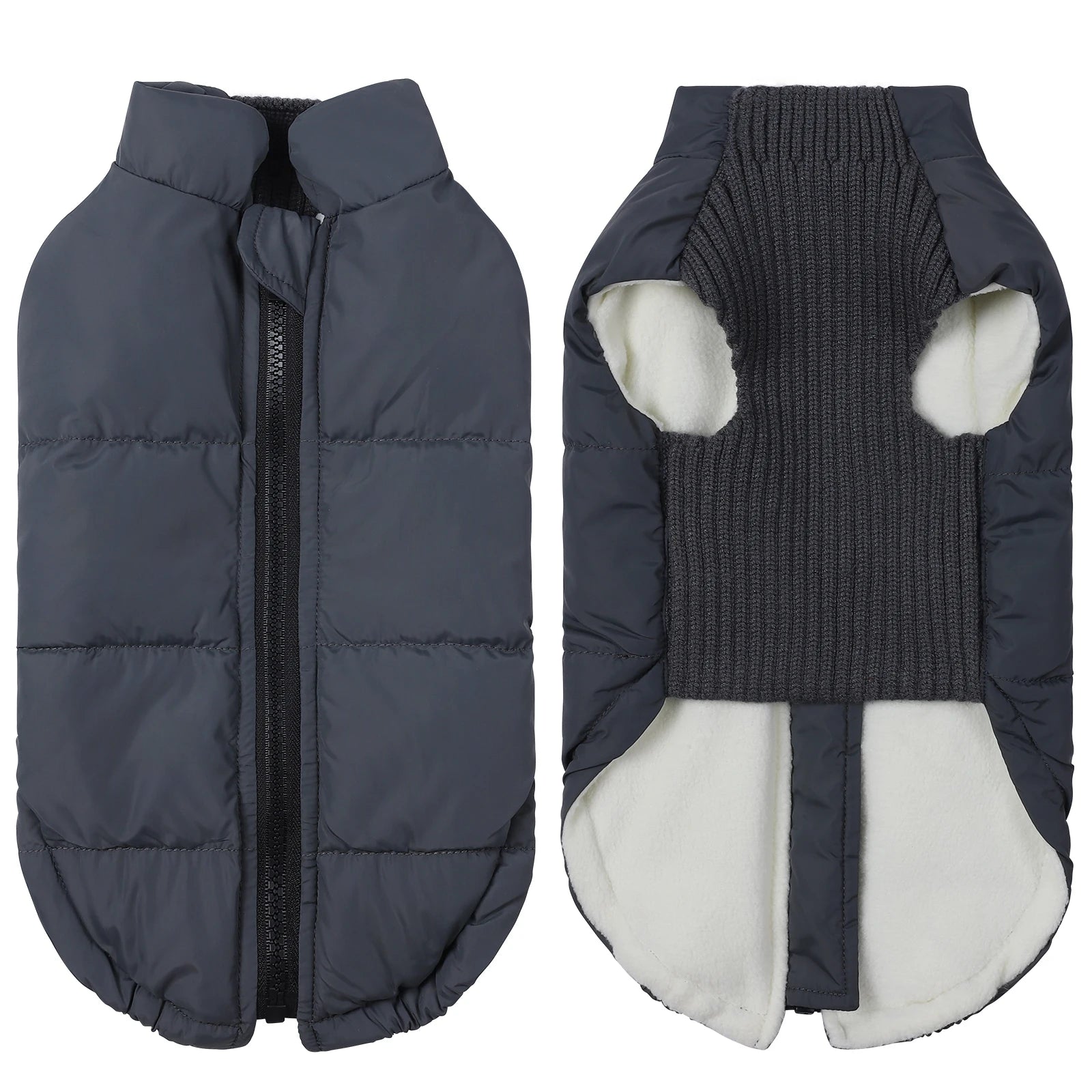Pet Knitted Leisure Dog Clothes Autumn Winter Warm Vest Jacket With Zipper For Samll Medium Dog Chihuahua French Bulldog Coats