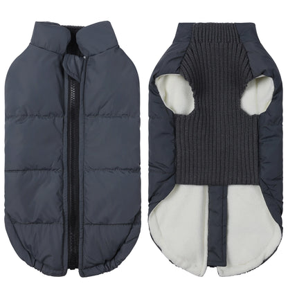 Pet Knitted Leisure Dog Clothes Autumn Winter Warm Vest Jacket With Zipper For Samll Medium Dog Chihuahua French Bulldog Coats