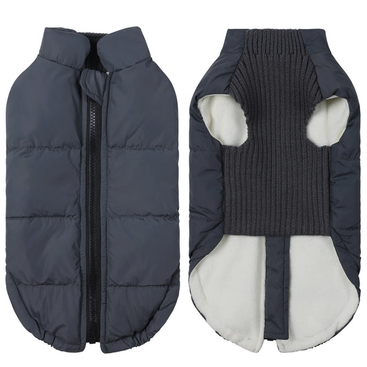 Pet Knitted Leisure Dog Clothes Autumn Winter Warm Vest Jacket With Zipper For Samll Medium Dog Chihuahua French Bulldog Coats