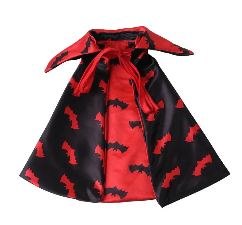 Halloween Reversible Bat Pet Vampire Cape Costume Outfit For Cats