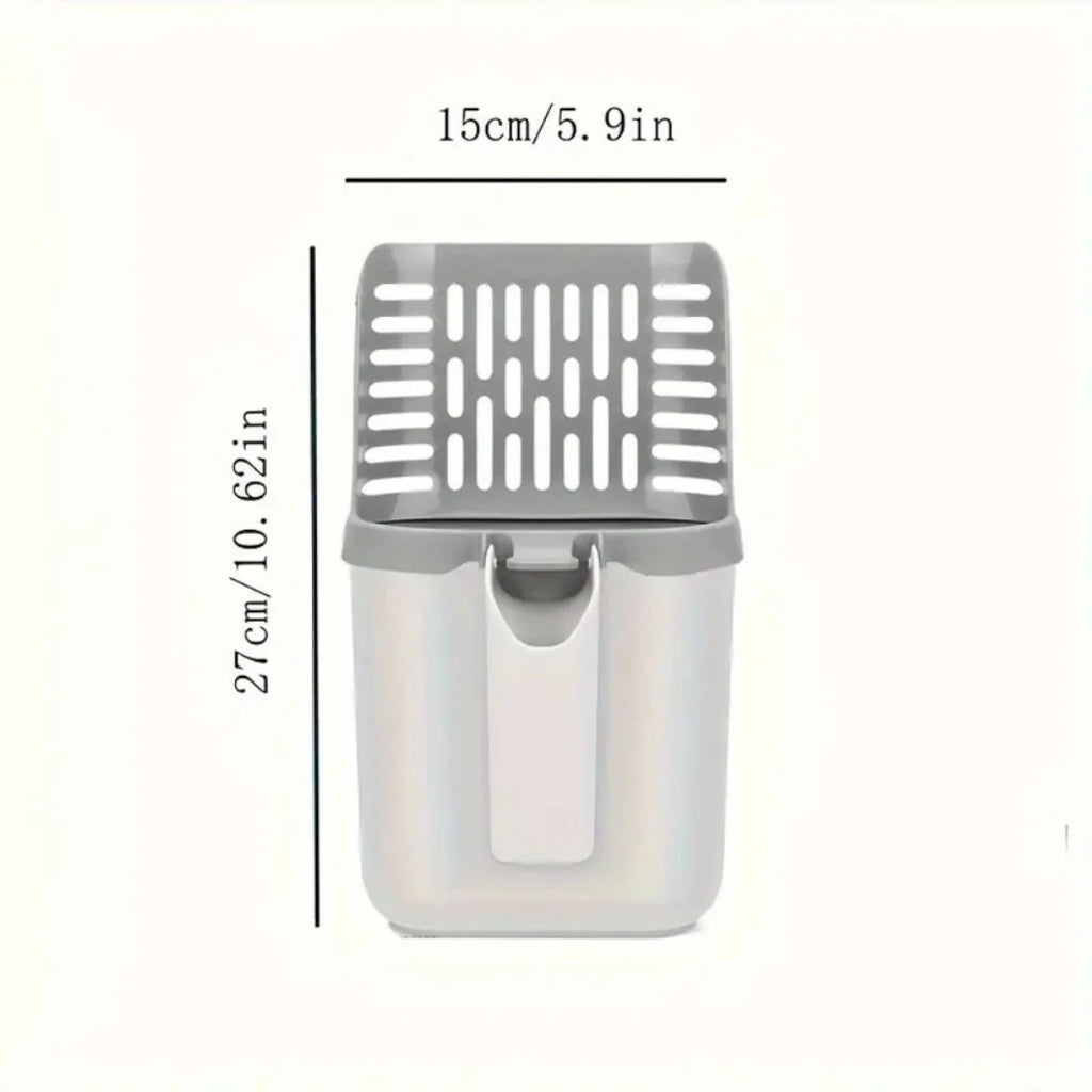 Cat Litter Scoop, Waste Bag Holder, Plastic Litter Box Cleaner, All Cat Breeds