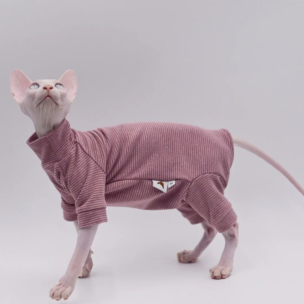 Duomasumi Hairless Cat Hoodie Four Legged Warm Soft For Sphynx