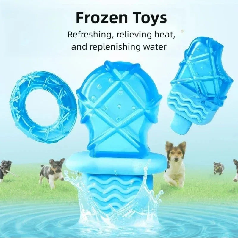 Freezable Ice Pop Dog Chew Toy Water Filled Cooling Teether