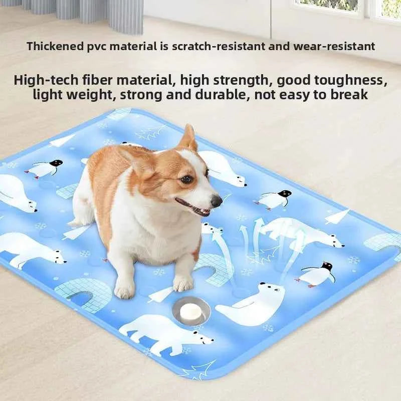 Floor Mat Cool Pet Cooling Mat Ice Gel Self Added Water Dog Cold Bed Mat Portable Durable Pet Ice Cushion For Small Big Dogs
