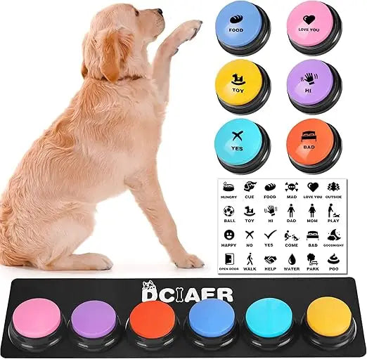 Dog Communication Buttons With 24 Scene Patterns And Recordable Sounds