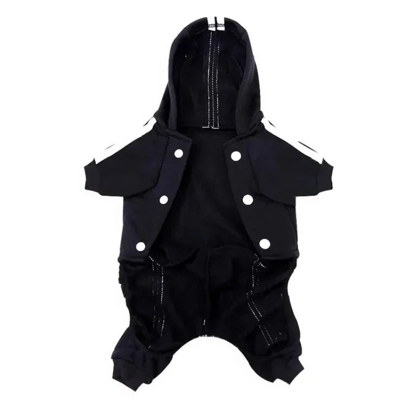 Cozy Dog Jumpsuit With Warm Hoodie Sweatshirt For Dogs