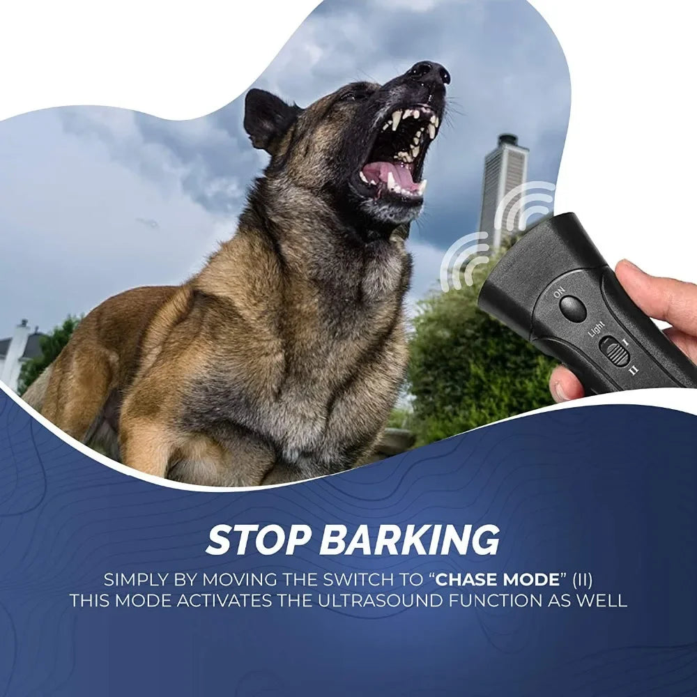 Pet Dog Barking Deterrent Ultrasonic Training Device No Battery