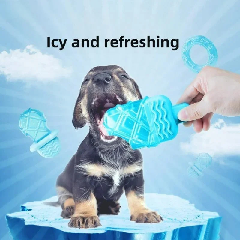 Freezable Ice Pop Dog Chew Toy Water Filled Cooling Teether