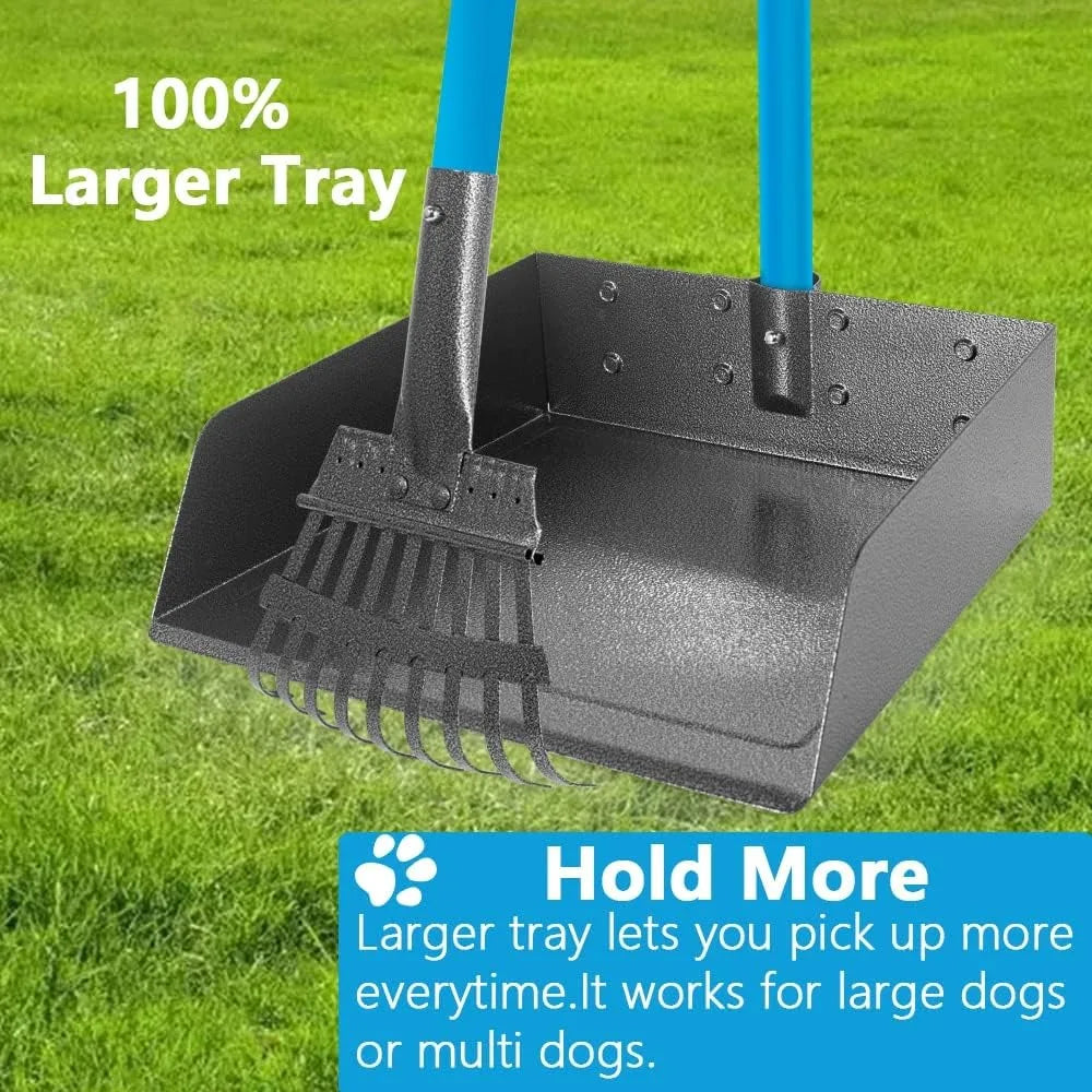 Dog Poop Trash Can for Outdoors with Extra Large Pooper Scooper & 50 Waste Bags - 20L/5 Gallon Large Dog Poop Trash Can Outside
