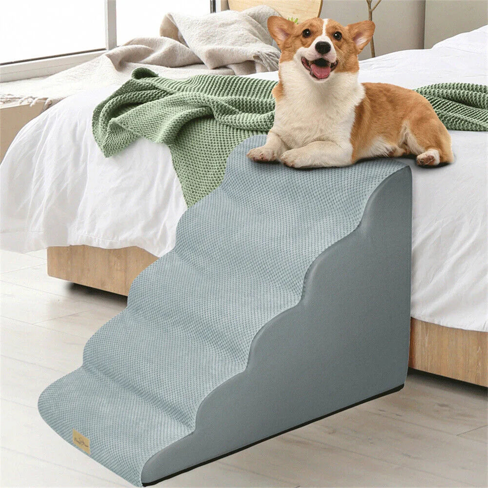 Dog Door 5 Step Ramp Stairs For Elevated Beds Sofas