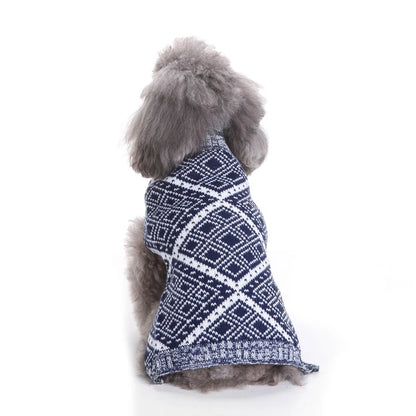 Dog Stripes Sweaters Winter Knitting Pet Sweater for Medium Large Dogs Christmas Elk Dog Clothes Labrador Pullovers Costume