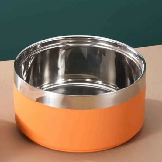 Dog Food Bowl Stainless Steel Dog Bowl Double-layer Water Bowls for Dogs Feeding Non-slip Cat Drinking Bowls Feeder Pet Supplies