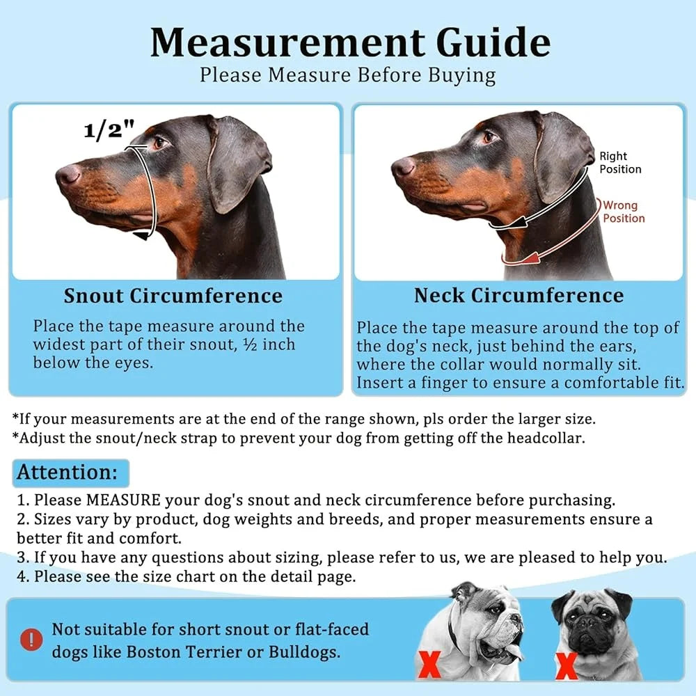 Reflective No Pull Soft Padded Dog Head Halter With Leash