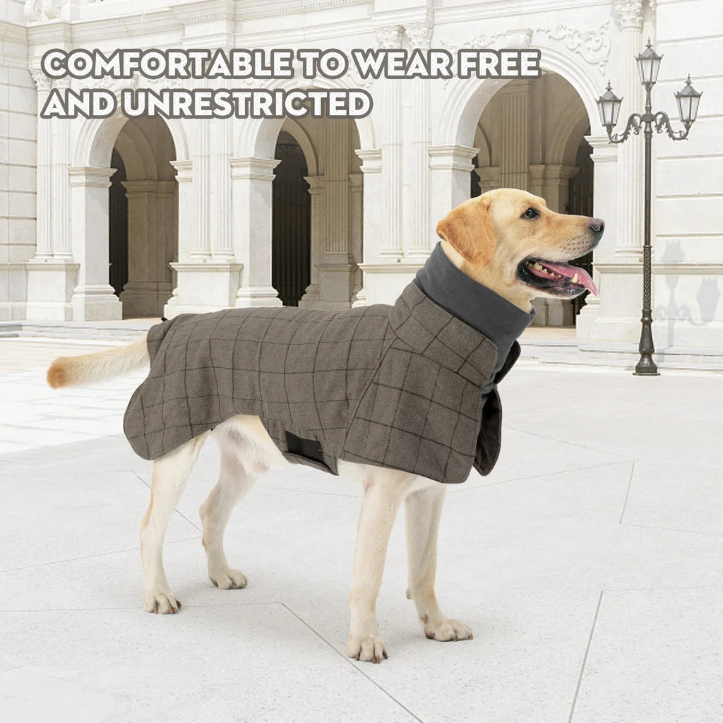 Waterproof Windproof Winter Dog Jacket British Plaid Style