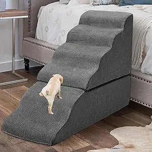 Premium Foam Dog Stairs For High Beds Durable Safe NonSlip