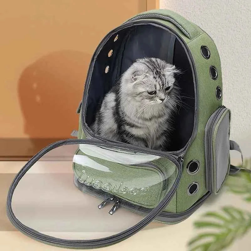 Pet Cat Carrier Backpack Outdoor Bag For Small Dogs Breathable
