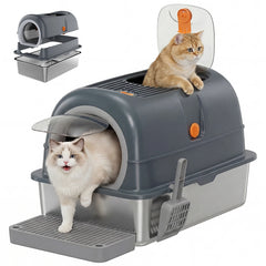 Stainless Steel Cat Litter Box Enclosed For Large Cats
