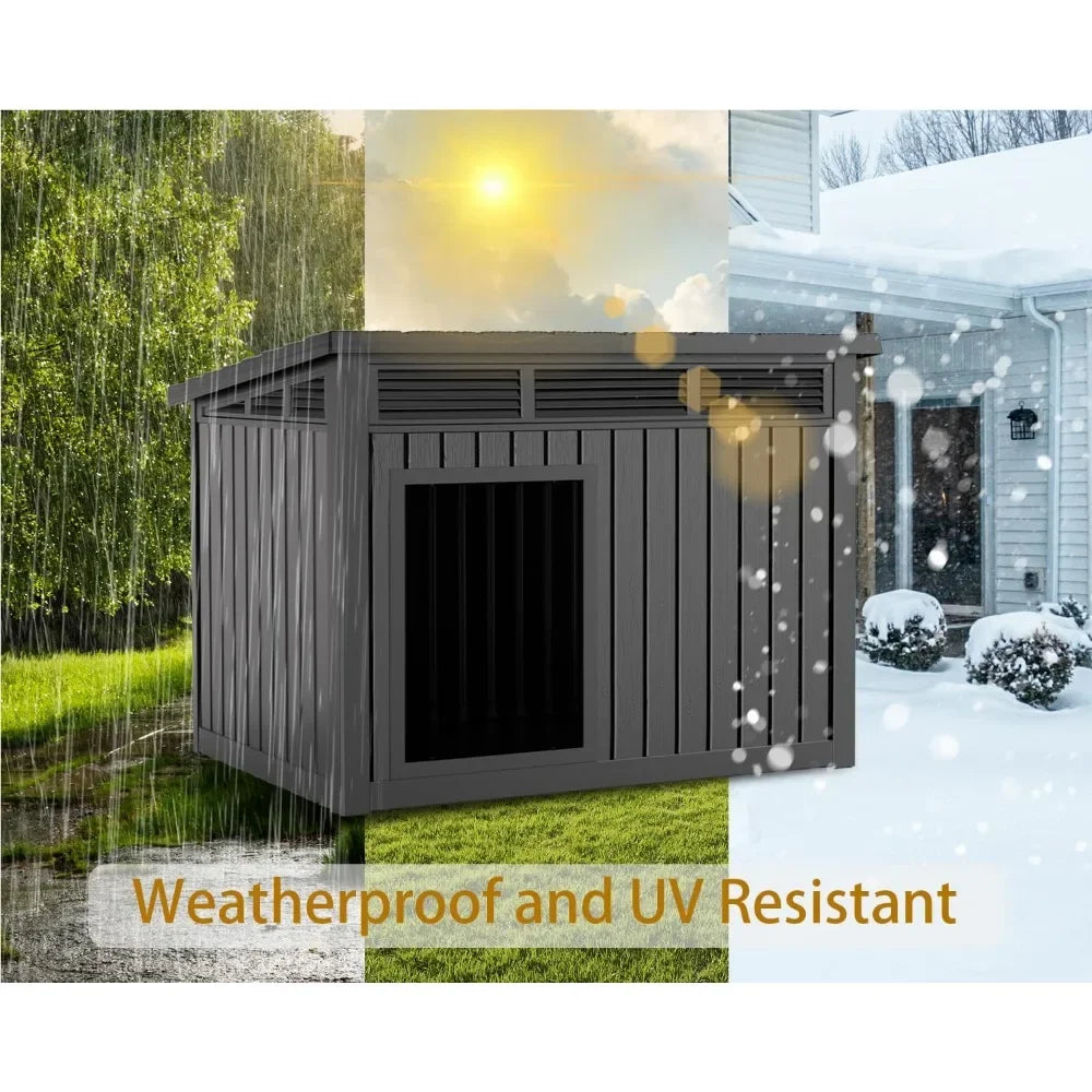 Dog House for Both Indoor and Outdoor with Weatherproof Roof Removable Floors for Medium to Large Dogs Interior Space
