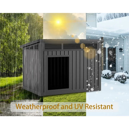 Dog House for Both Indoor and Outdoor with Weatherproof Roof Removable Floors for Medium to Large Dogs Interior Space