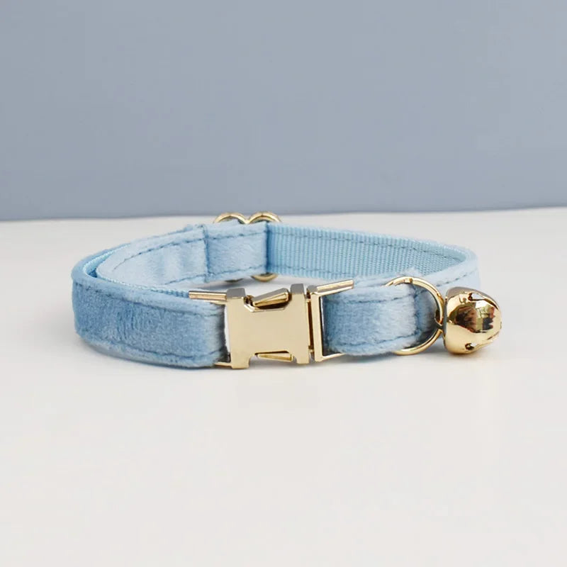 NONED Bowknot Cat Collar With Bell Engraving ID Tag