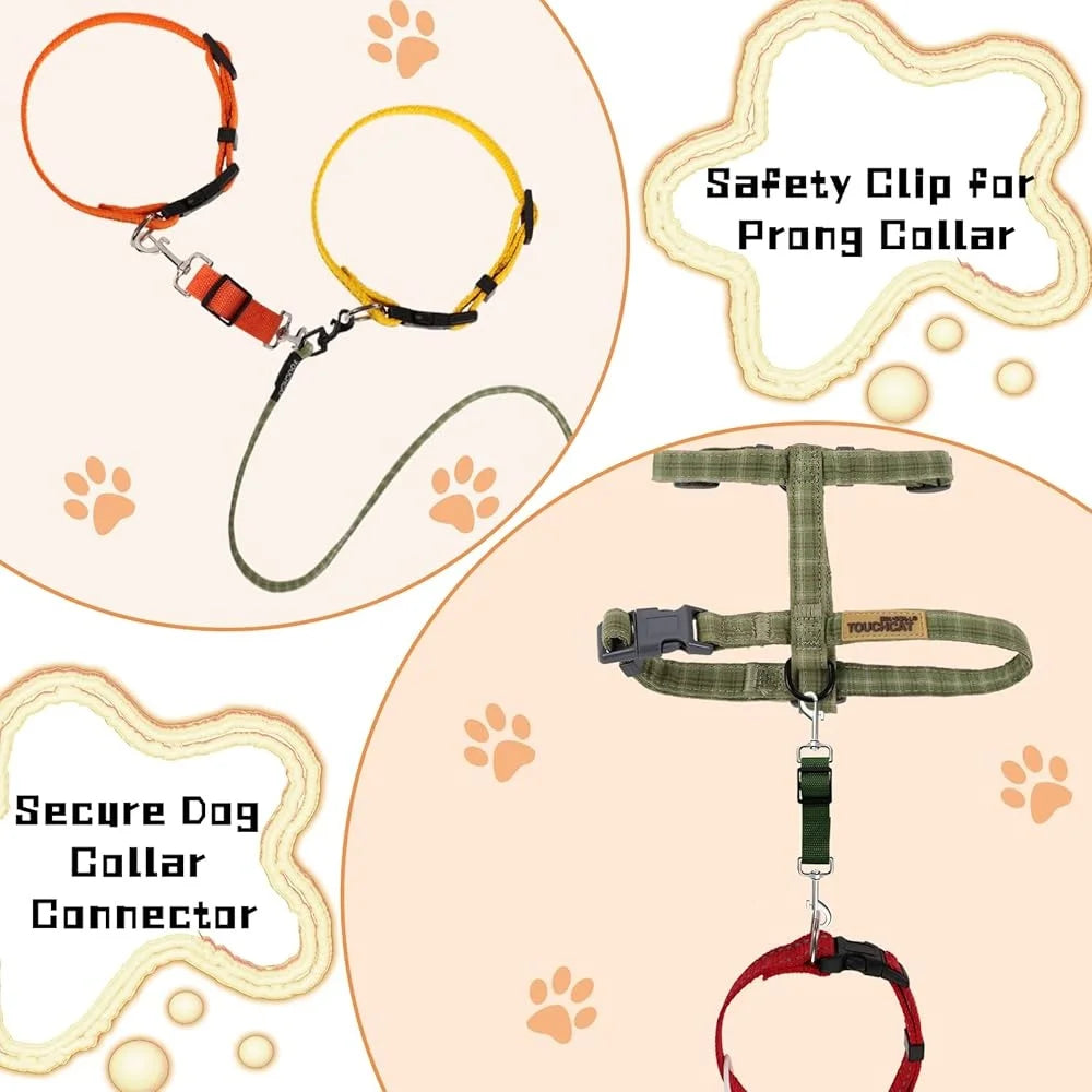 Adjustable Nylon Dog Collar Safety Clips Prong Connectors