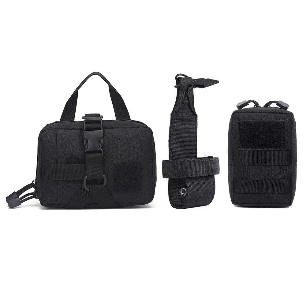 Dog Tactical Harness Pouch Set Military Molle Training Gear