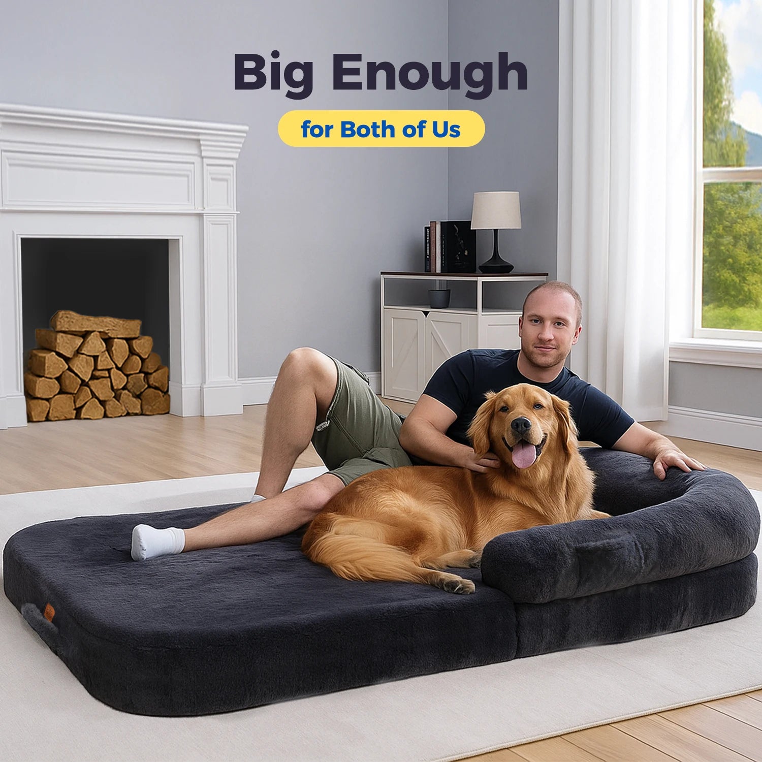 PAWZ Road Foldable Dog Bed Plush Sofa for Dogs Washable