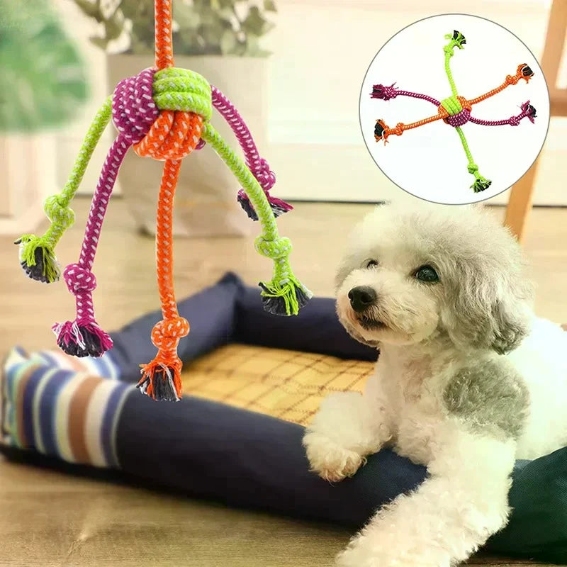 Cotton Dog Chew Rope Toy Durable Knot Bone For Puppies
