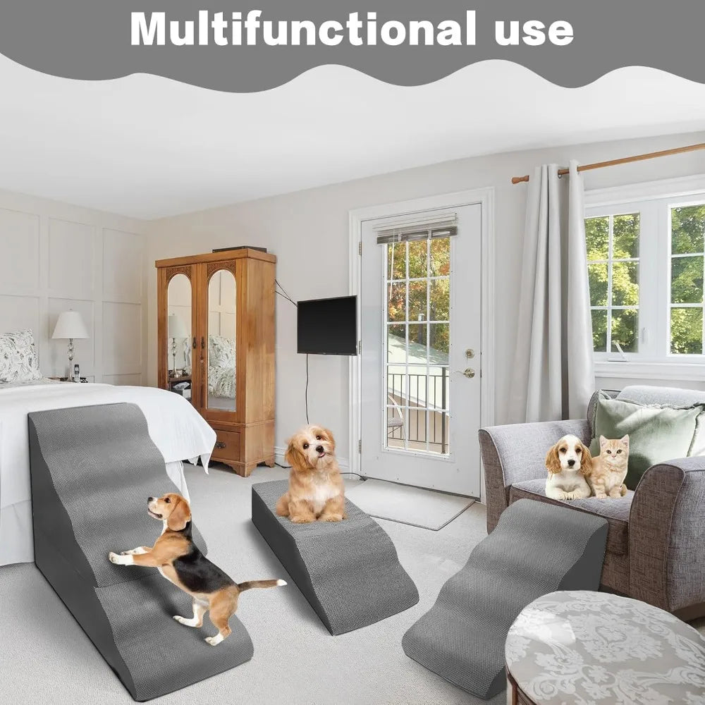 Premium Foam Dog Stairs For High Beds Durable Safe NonSlip