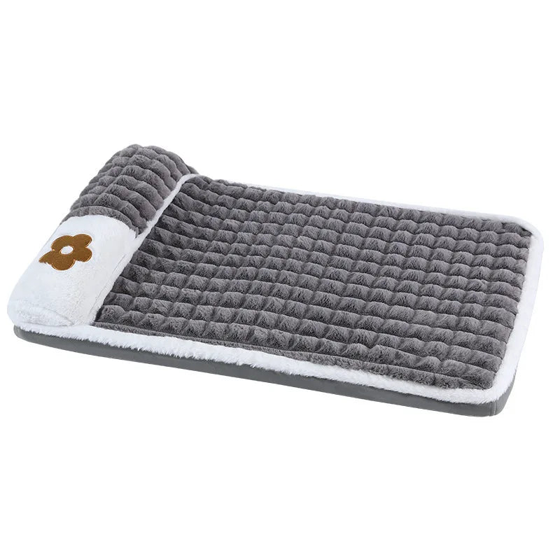 Thickened Dog Bed Removable Winter Super Warm Washable Dog Mat Deep Sleep Fluff Bed for Small Medium Large Dogs Cats Pillow