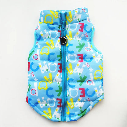 Dog Clothes Winter Camo Skull Butterfly Leopard Vest Coat Warm Pet Hoodie Jacket for Small Medium Dogs  Fashion Puppy Outfit