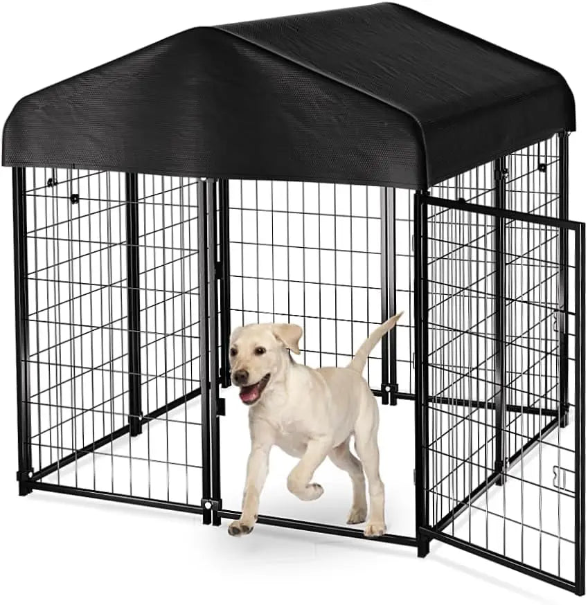 Outdoor Dog Kennel House With Durable Waterproof Roof
