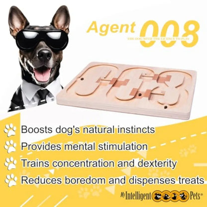 YAO HUI HUANG Agent 008 Interactive Wooden Puzzle Toy for Dogs