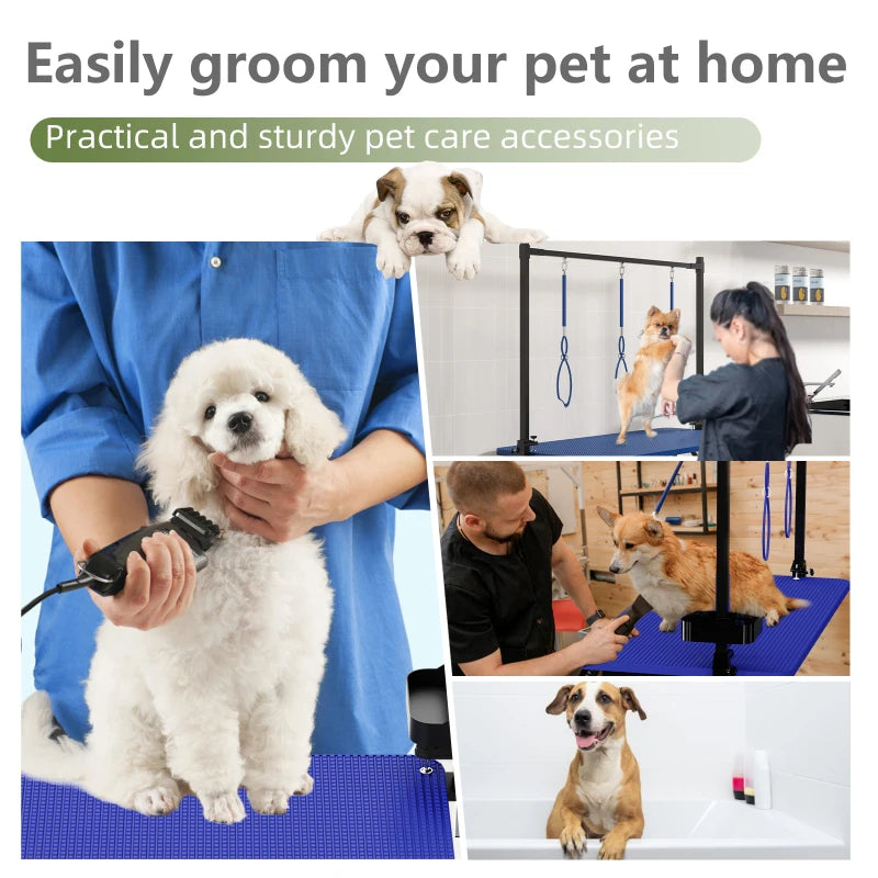 Foldable Pet Grooming Table For Dogs And Cats Rope Hanger