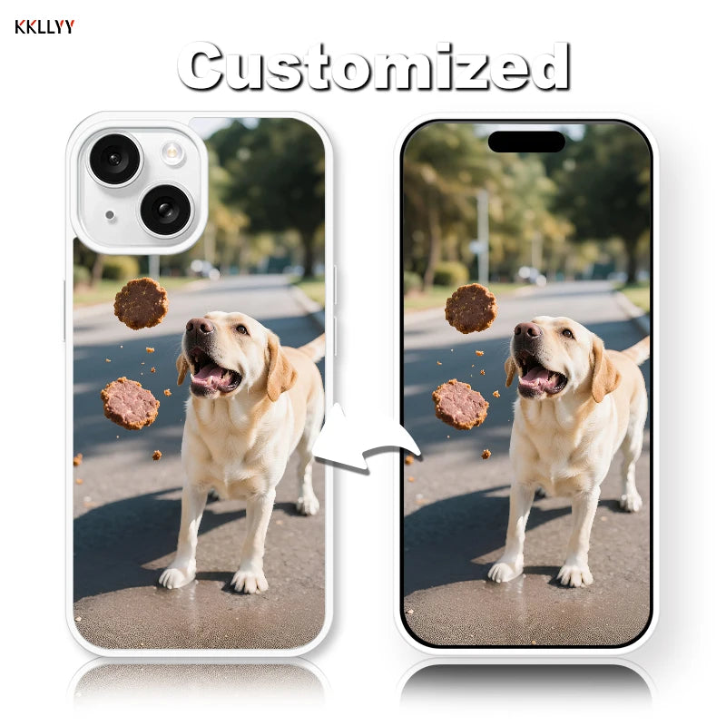 Magnetic Pattern Customized Acrylic Matte Phone Case For iPhone16 15 14 13 12 11 Pro Max XS Shockproof birthday gift pet dog