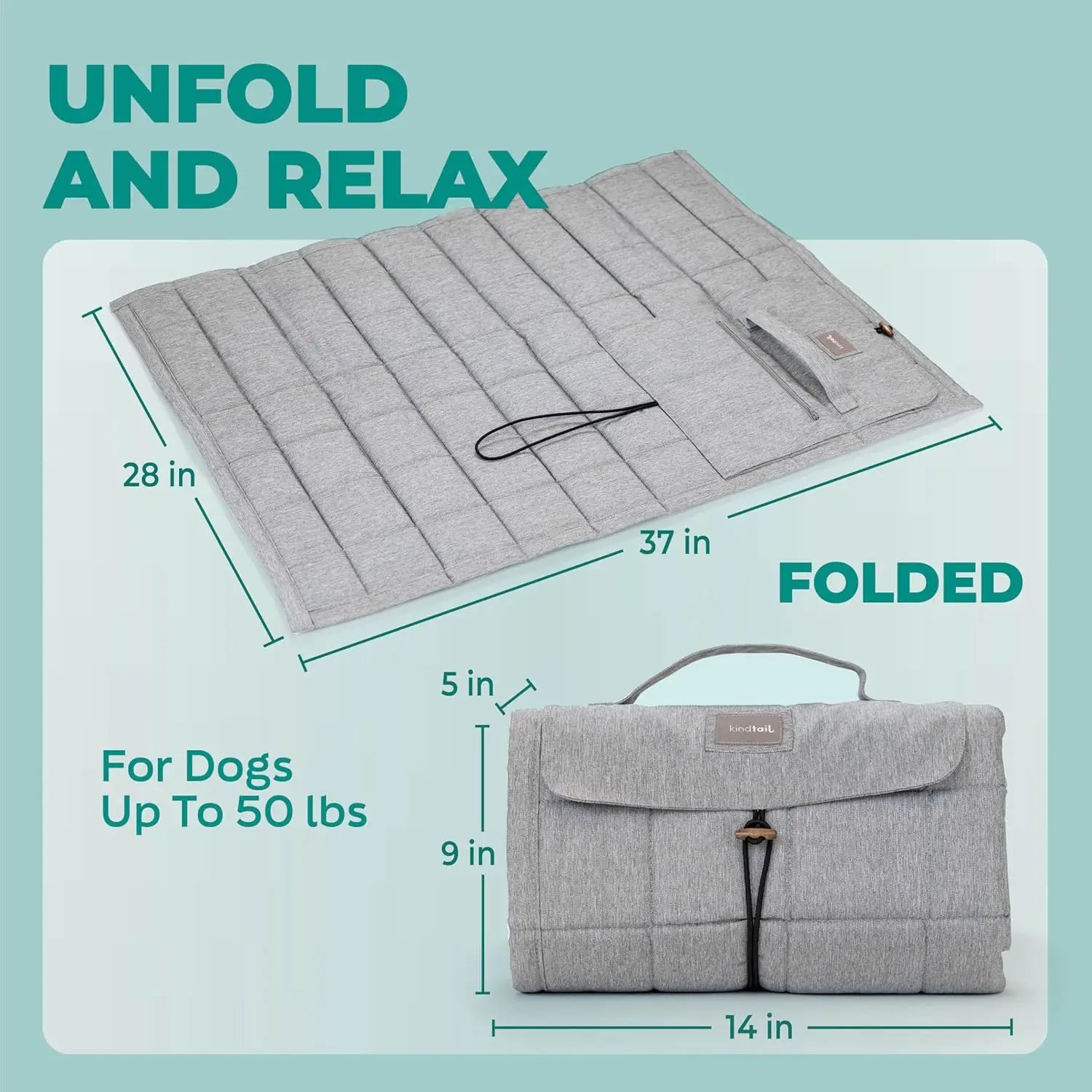 Portable Travel Dog Bed Water Resistant Mat For Pets