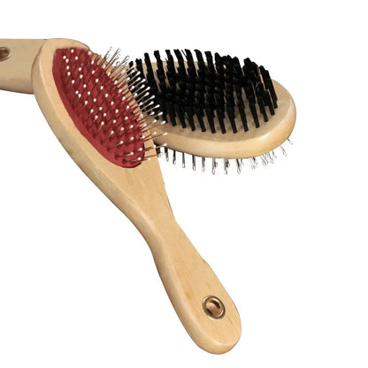 High-Concerned Double-Sided Wooden Pet Comb For Dogs And Cats