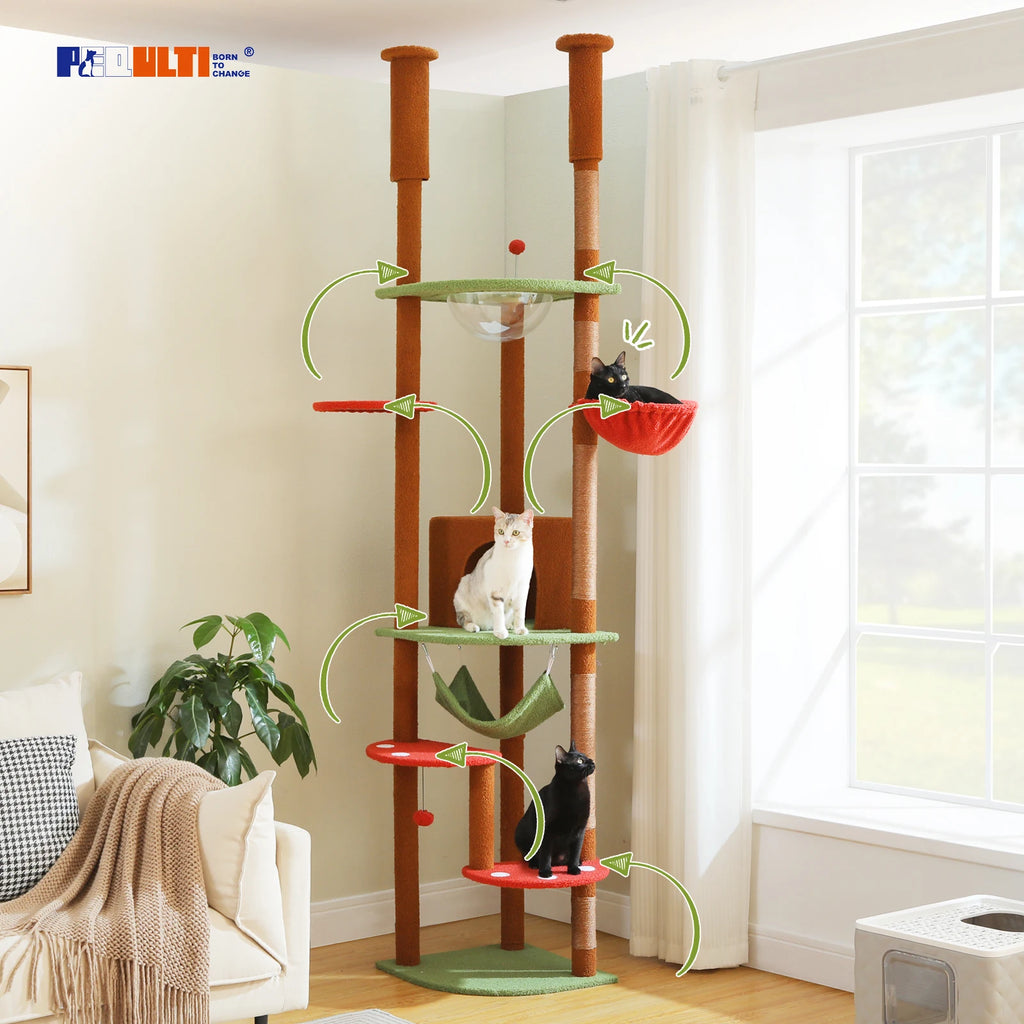 PAWZ Road Multi Level Tall Cat Tree For Indoor Cats