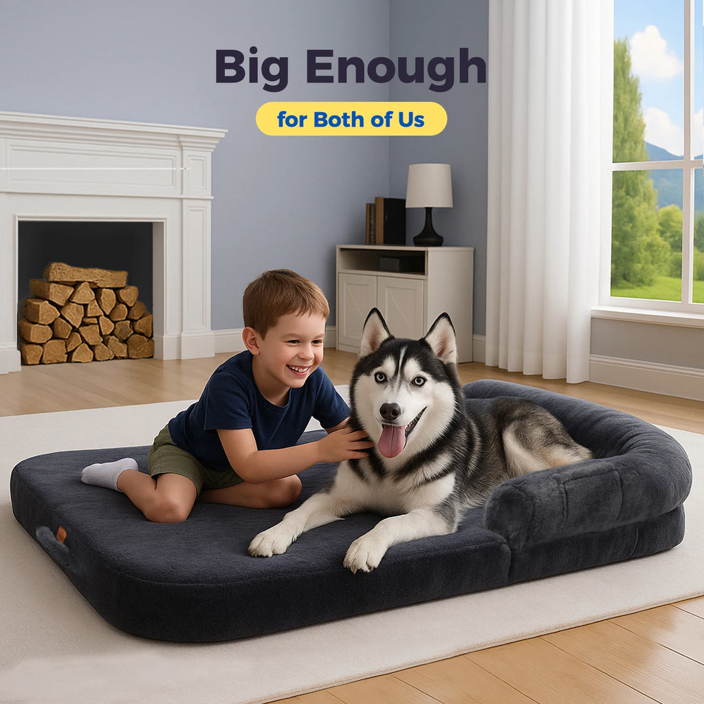 PAWZ Road Foldable Dog Bed Plush Sofa for Dogs Washable