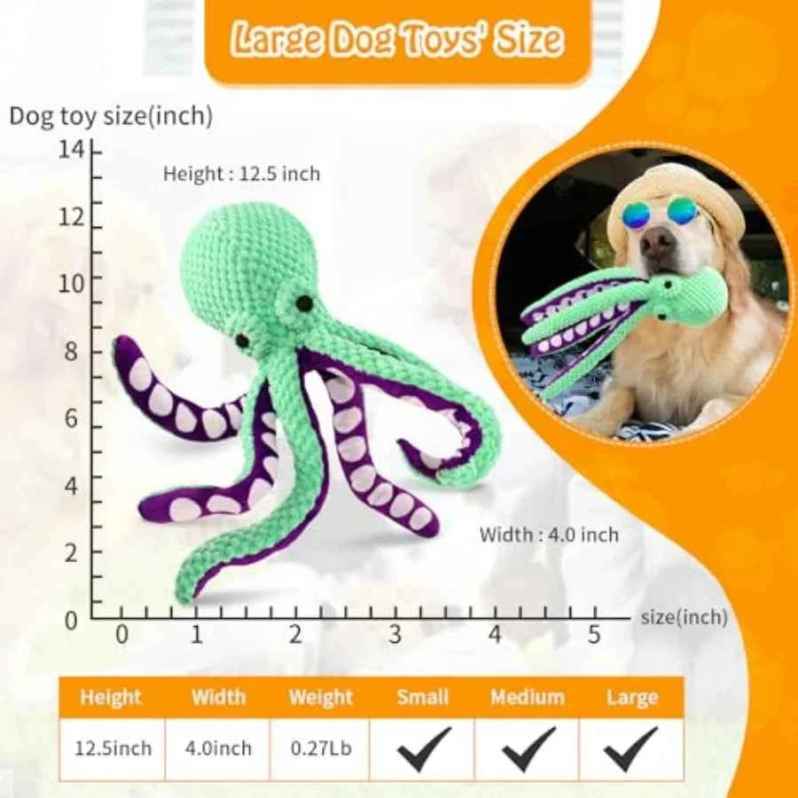 Large Squeaky Dog Toys- Plush Dog Toys with Soft Fabric for Small, Medium, and Large Dogs Daily Companionship, Training Reward