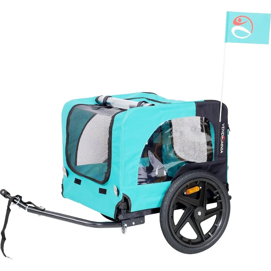 Light Green Foldable Pet Jng Stroller Dog Carriers Bicycle Trailer Pet Dog Cat Bike Trailer