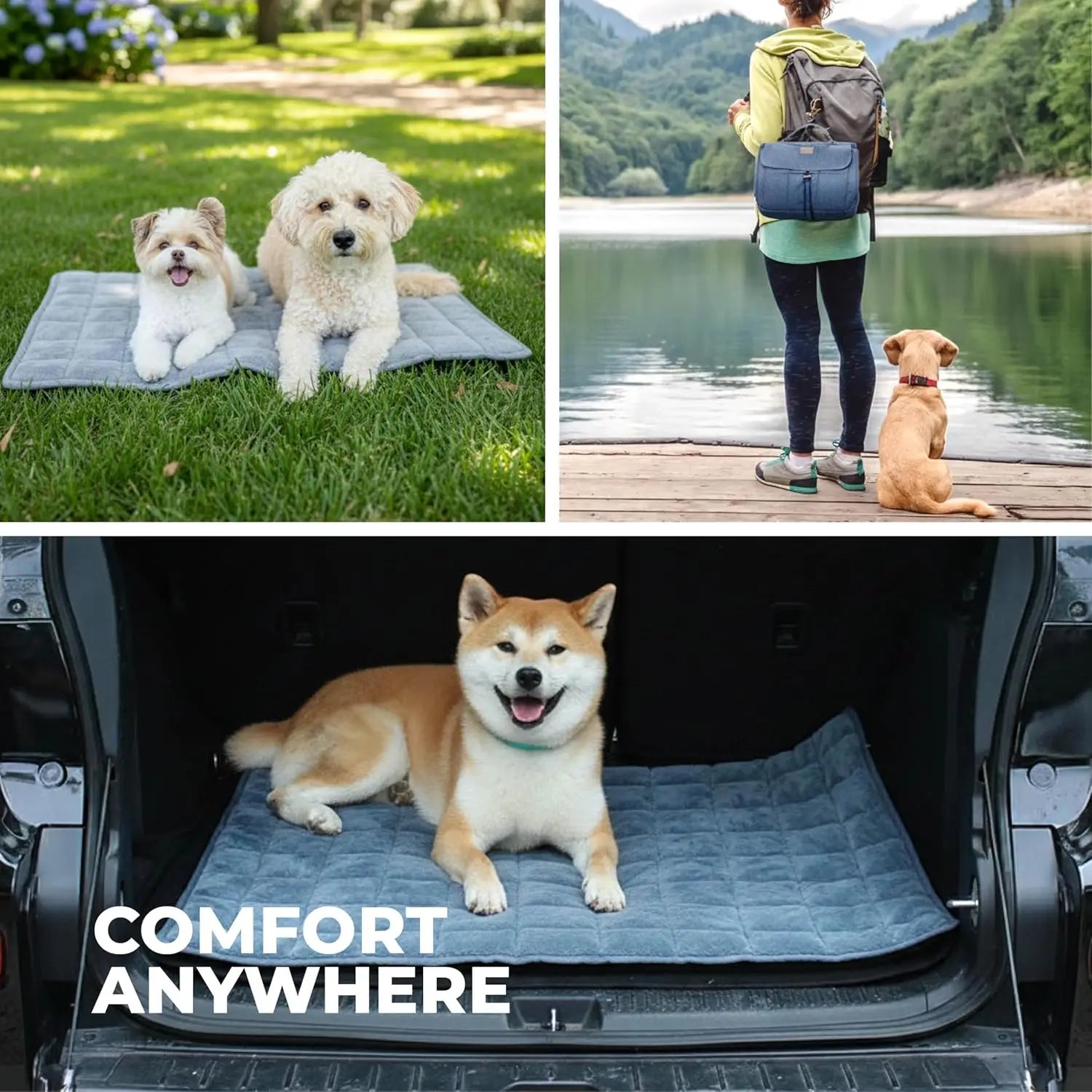Portable Travel Dog Bed Water Resistant Mat For Pets
