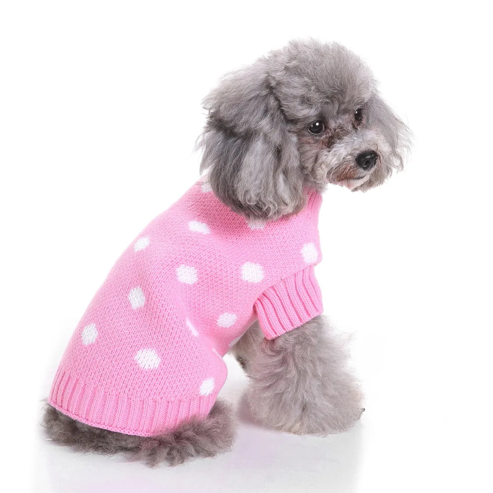 Dog Stripes Sweaters Winter Knitting Pet Sweater for Medium Large Dogs Christmas Elk Dog Clothes Labrador Pullovers Costume